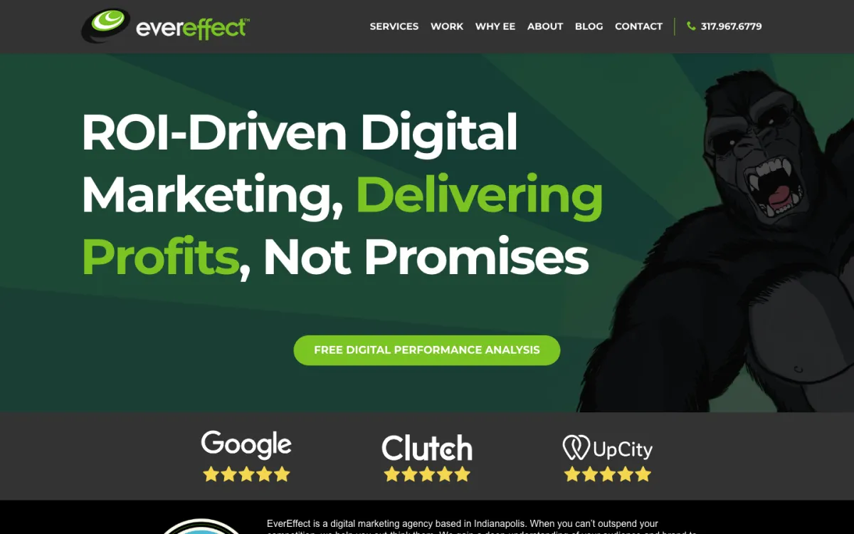 EverEffect homepage, captured September 28, 2026