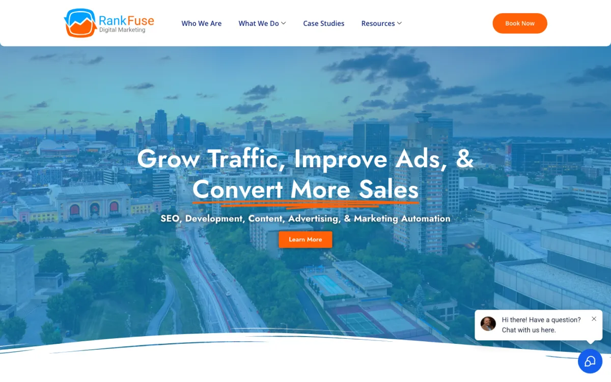 Rank Fuse Digital Marketing homepage, captured September 28, 2026